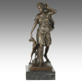 Figura de Mitologia Antiga Estátua Artemis Escultura em Bronze TPE-865